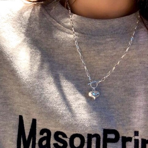 🤍Insta heart sterling silver necklace - Picture 2 of 7